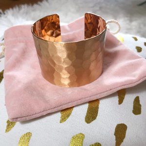Francesca's Hammered Gold Cuff Bracelet